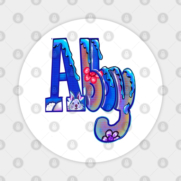 Abby personalised customised nickname for Abigail Magnet by Artonmytee